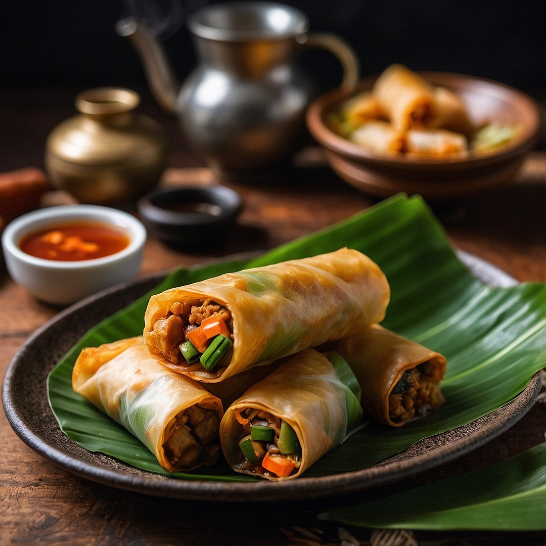 taasnoopilipino - Lumpiang Sariwa Fresh Spring Rolls with Vegetables and Meat