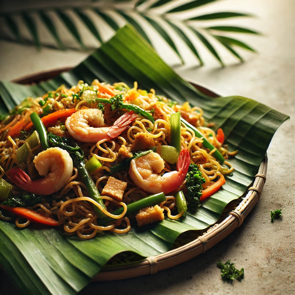 taasnoopilipino - Pancit Habhab Lucban's Unique Noodle Dish Served on Banana Leaves